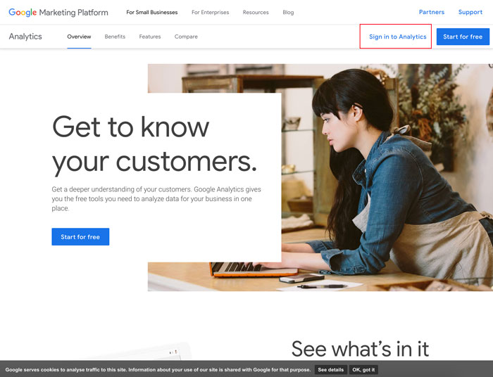 Đăng nhập Google Analytics