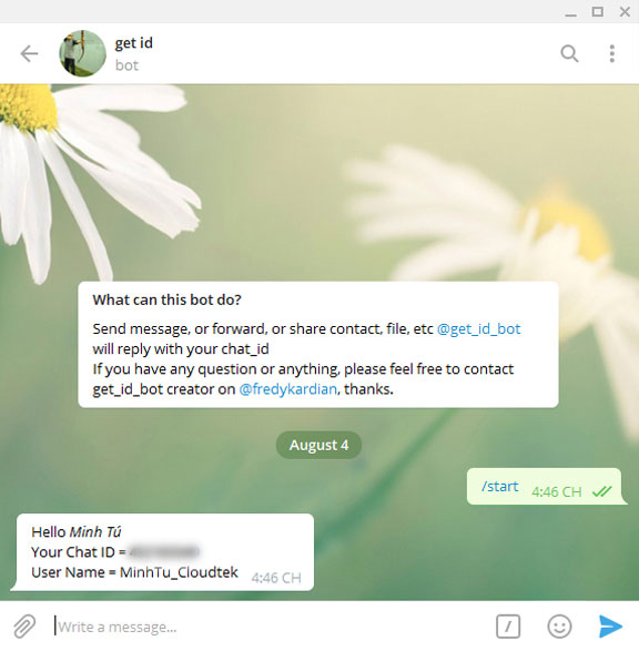 Lấy ID Telegram